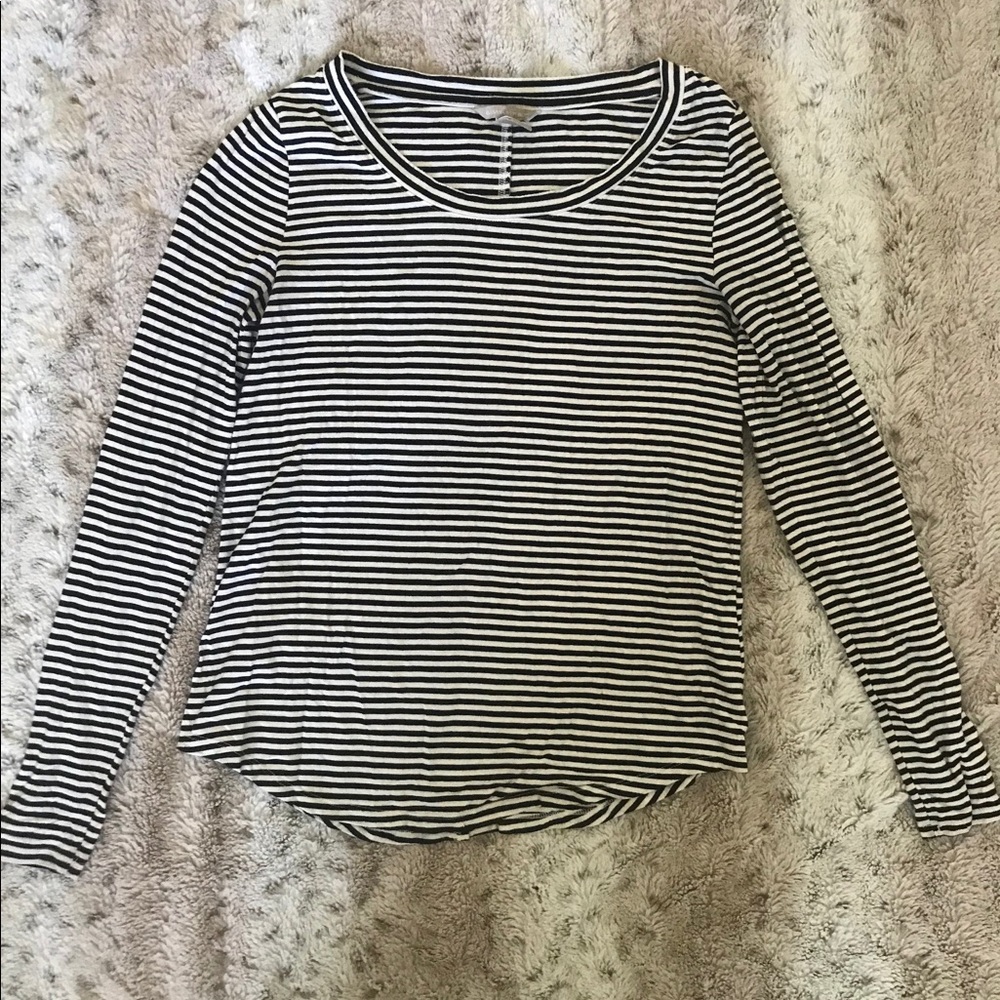 Banana Republic striped long sleeve tee